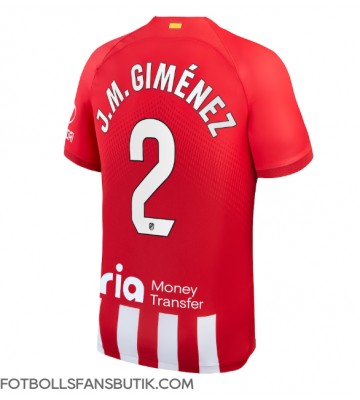 Atletico Madrid Jose Gimenez #2 Replika Hemmatröja 2023-24 Kortärmad